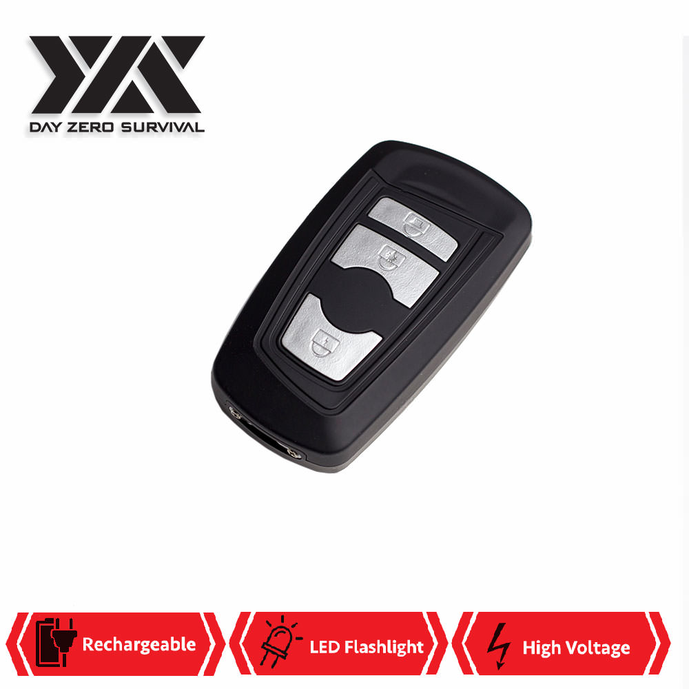 DZS Key Fob Stun Gun With Personal Alarm And LED Flashlight - Tophatter's Army Products & Self Defense Collectible Weapons - Tophatter Daily Deals